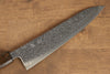 Seisuke VG10 Finition miroir Damas Gyuto  210mm Chêne Manipuler - japanny-FR