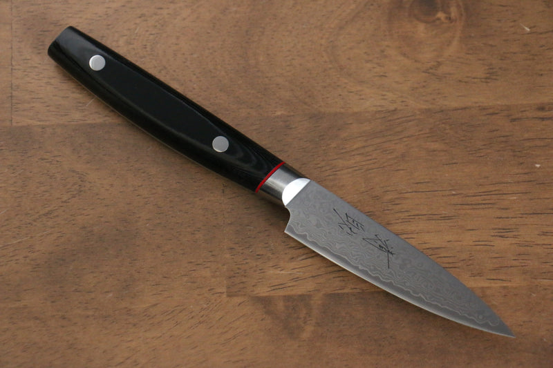 Seisuke Saiun VG10 Damas couteau d'office  90mm Micarta noir Manipuler - japanny-FR