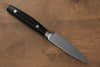 Seisuke Saiun VG10 Damas couteau d'office  90mm Micarta noir Manipuler - japanny-FR