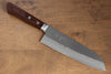 Kunihira Sairyu VG10 Migaki Terminé Damas Santoku  170mm Acajou Manipuler - japanny-FR