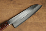 Kunihira Sairyu VG10 Migaki Terminé Damas Santoku  170mm Acajou Manipuler - japanny-FR