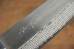 Kunihira Sairyu VG10 Migaki Terminé Damas Santoku  170mm Acajou Manipuler - japanny-FR