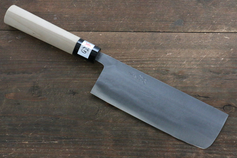 Fujiwara Teruyasu Acier Blanc No.1 Nashiji Nakiri  165mm Magnolia Manipuler - japanny-FR