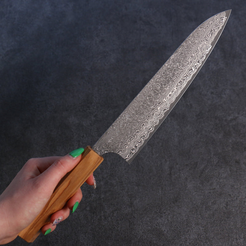 Yoshimi Kato VG10 Damas Gyuto  210mm Olivier Manipuler - japanny-FR