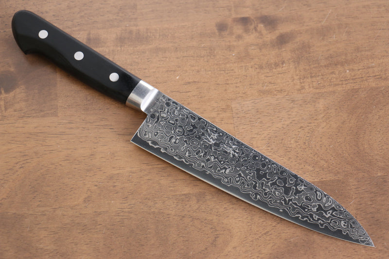 Seisuke AUS10 45 couche Finition miroir Damas Gyuto  180mm Bois de pakka noir Manipuler - japanny-FR