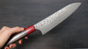 Yoshimi Kato R2/SG2 Damas Gyuto  180mm Shitan(férule:bois rouge Pakka) Manipuler - japanny-FR