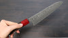 Yoshimi Kato R2/SG2 Damas Gyuto  180mm Shitan(férule:bois rouge Pakka) Manipuler - japanny-FR
