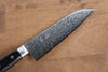 Seisuke AUS10 45 couche Finition miroir Damas Santoku  170mm Bois de pakka noir Manipuler - japanny-FR