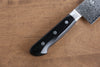 Seisuke AUS10 45 couche Finition miroir Damas Santoku  170mm Bois de pakka noir Manipuler - japanny-FR