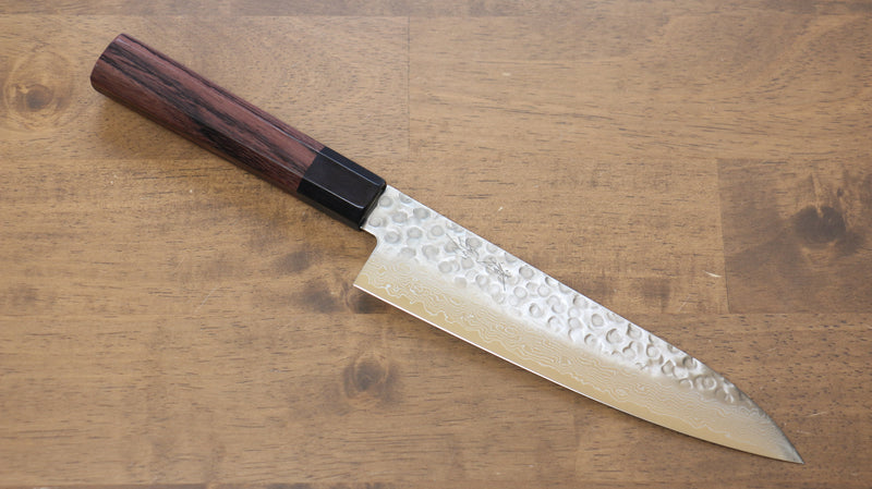 Seisuke AUS10 45 Couche de Damas Gyuto  180mm Shitan Manipuler - japanny-FR