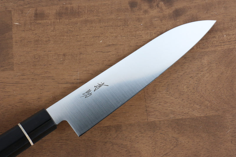 Seisuke Molybdene Santoku  180mm Bois de pakka noir Manipuler - japanny-FR