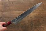 Yoshimi Kato Acier argenté NO.3 Martelé Sujihiki  270mm Honduras rouge Manipuler - japanny-FR