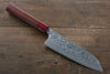 Yoshimi Kato R2/SG2 Damas Santoku  170mm Honduras rouge Manipuler - japanny-FR