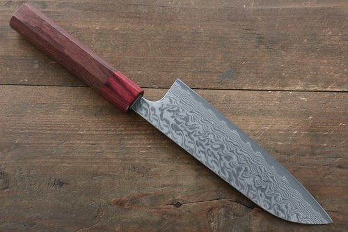 Yoshimi Kato R2/SG2 Damas Santoku  170mm Honduras rouge Manipuler - japanny-FR