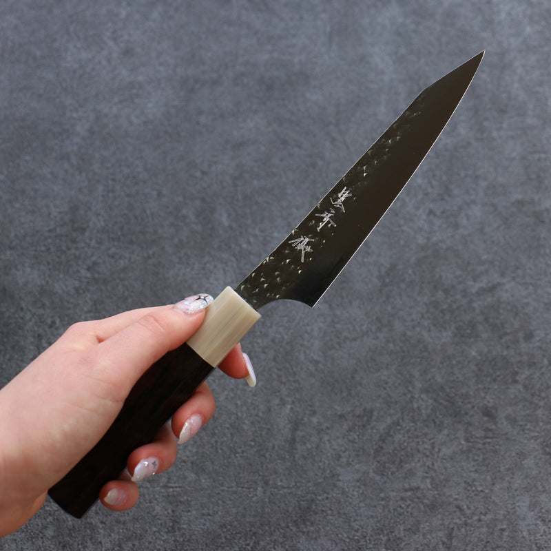 Yu Kurosaki Senko R2/SG2 Martelé Petite-utilité  130mm Bois d'ébène Manipuler - japanny-FR