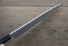 Hideo Kitaoka (Pour les gauchers) Acier Blanc No.2 Damas Yanagiba  240mm Shitan Manipuler - japanny-FR