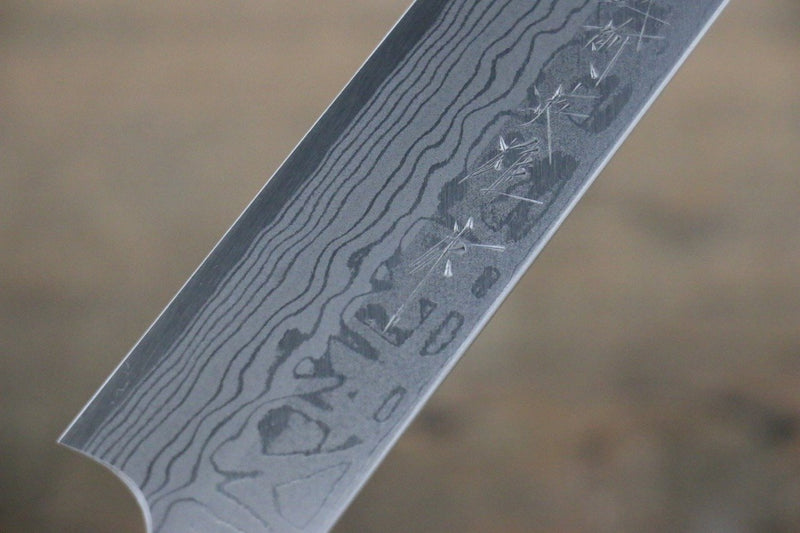 Hideo Kitaoka (Pour les gauchers) Acier Blanc No.2 Damas Yanagiba  270mm Shitan Manipuler - japanny-FR