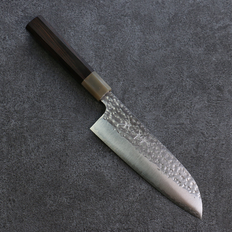 Yu Kurosaki Senko R2/SG2 Martelé Santoku  165mm Bois d'ébène Manipuler - japanny-FR