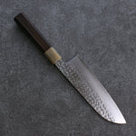 Yu Kurosaki Senko R2/SG2 Martelé Santoku  165mm Bois d'ébène Manipuler - japanny-FR
