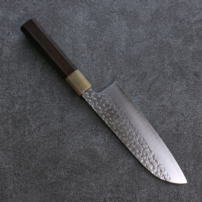 Yu Kurosaki Senko R2/SG2 Martelé Santoku  165mm Bois d'ébène Manipuler - japanny-FR