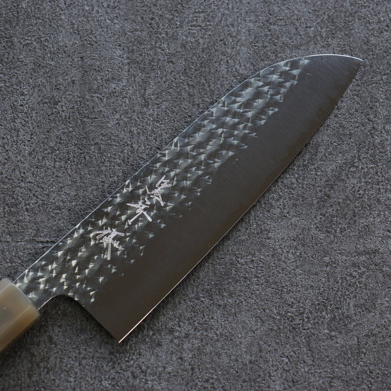 Yu Kurosaki Senko R2/SG2 Martelé Santoku  165mm Bois d'ébène Manipuler - japanny-FR
