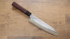 Seisuke AUS10 45 Couche de Damas Santoku  180mm Shitan Manipuler - japanny-FR