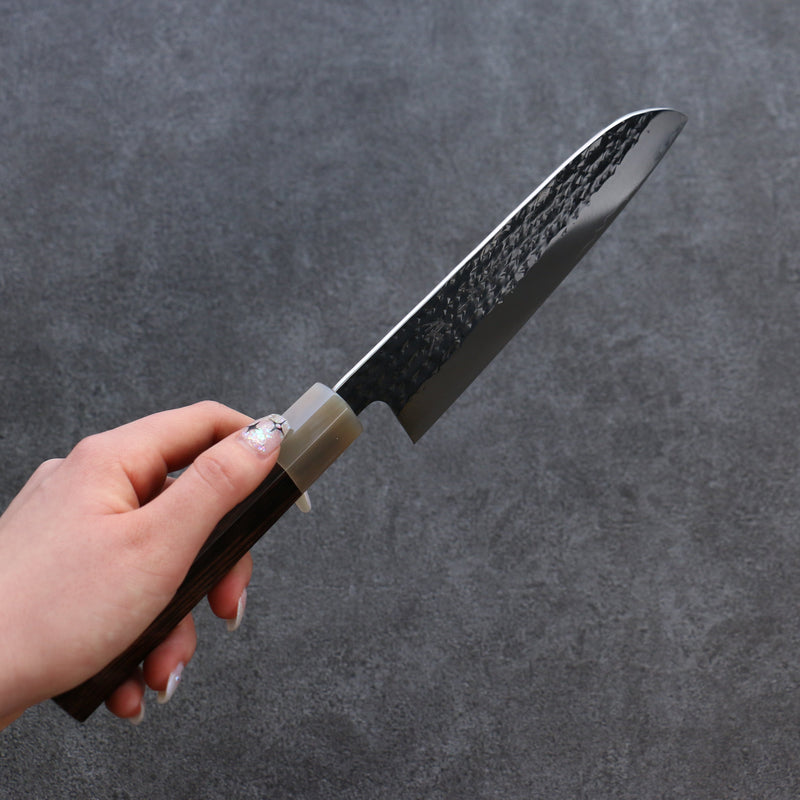 Yu Kurosaki Senko R2/SG2 Martelé Santoku  165mm Bois d'ébène Manipuler - japanny-FR