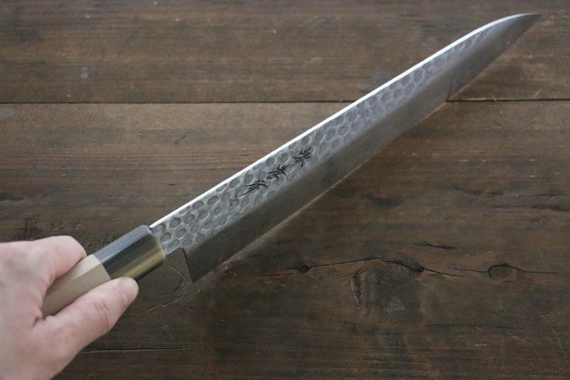 Sakai Takayuki AUS10 45 Couche de Damas Gyuto  240mm Magnolia Manipuler - japanny-FR