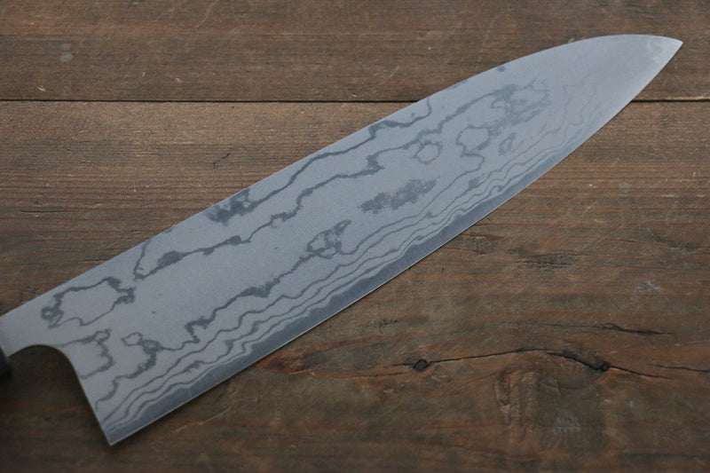 Shungo Ogata Acier Blanc No.2 Damas Migaki Terminé Gyuto  240mm Shitan Manipuler - japanny-FR