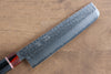 Seisuke VG10 Damas Nakiri  180mm Bois de pakka noir Manipuler - japanny-FR