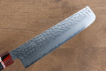 Seisuke VG10 Damas Nakiri  180mm Bois de pakka noir Manipuler - japanny-FR