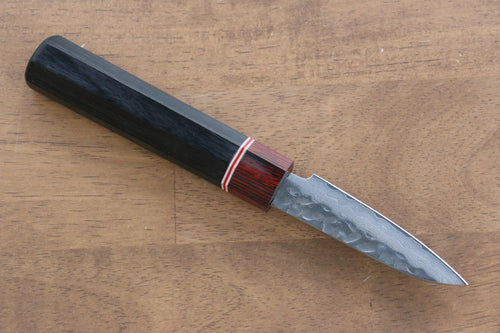 Seisuke VG10 Damas couteau d'office  80mm Bois de pakka noir Manipuler - japanny-FR