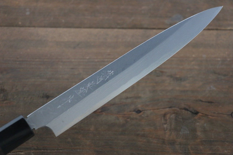 Hideo Kitaoka Acier Blanc No.2 Damas Yanagiba  210mm Shitan Manipuler - japanny-FR