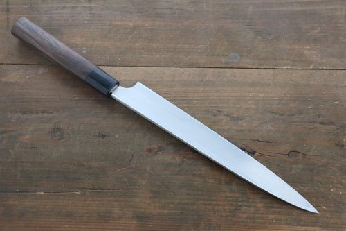 Hideo Kitaoka Acier Blanc No.2 Damas Yanagiba  240mm Shitan Manipuler - japanny-FR