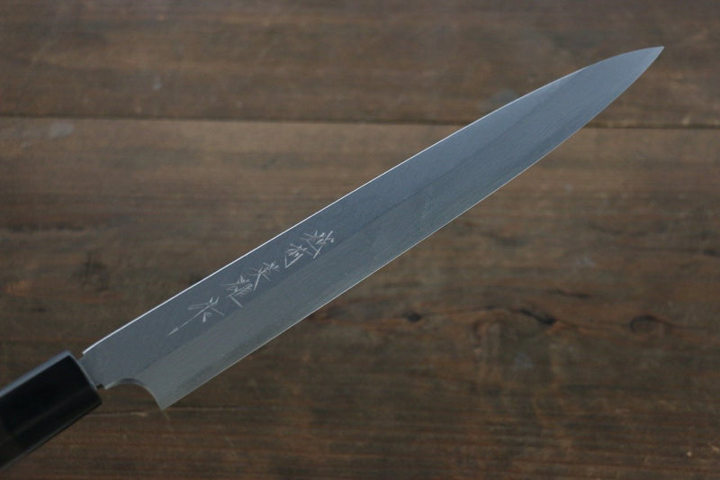 Hideo Kitaoka Acier Blanc No.2 Damas Yanagiba  240mm Shitan Manipuler - japanny-FR