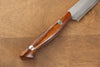 Kazuo Nomura Acier Blanc Damas couteau de chasseur  100mm Ironwood Manipuler avec Gaine - japanny-FR