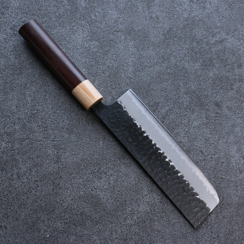 Seisuke Shitan Super Bleu Martelé Kurouchi Nakiri  165mm Shitan Manipuler - japanny-FR