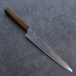 Seisuke Nami AUS10 Finition miroir Damas Sujihiki  240mm Chêne Manipuler - japanny-FR