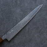 Seisuke Nami AUS10 Finition miroir Damas Sujihiki  240mm Chêne Manipuler - japanny-FR