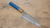 Makoto Kurosaki SPG2 Martelé(Maru) Santoku  165mm Enjui Laqué(bleu） Manipuler - japanny-FR