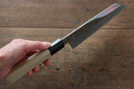 Choyo Acier Bleu No.1 Finition en miroir Kiritsuke Santoku  180mm - japanny-FR