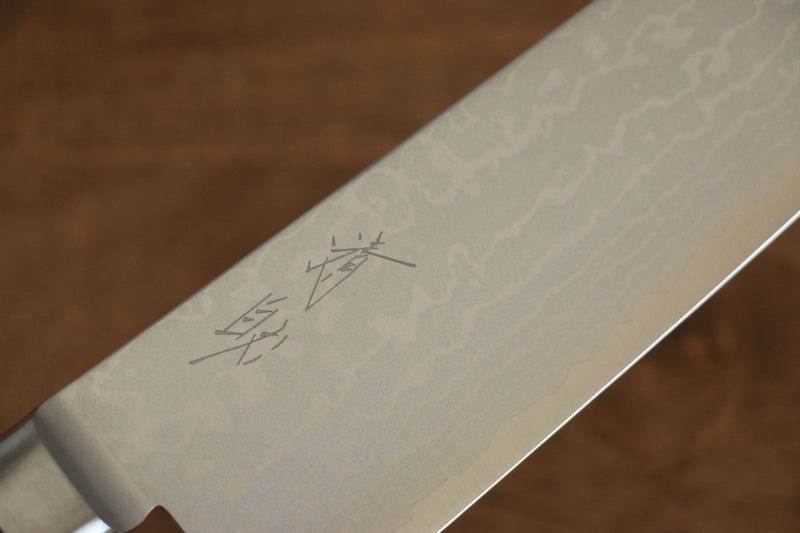 Seisuke VG10 Damas Santoku  180mm Bois de pakka noir Manipuler - japanny-FR