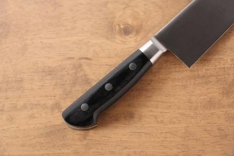 Isseya Molybdene Santoku  180mm Bois de pakka noir Manipuler - japanny-FR