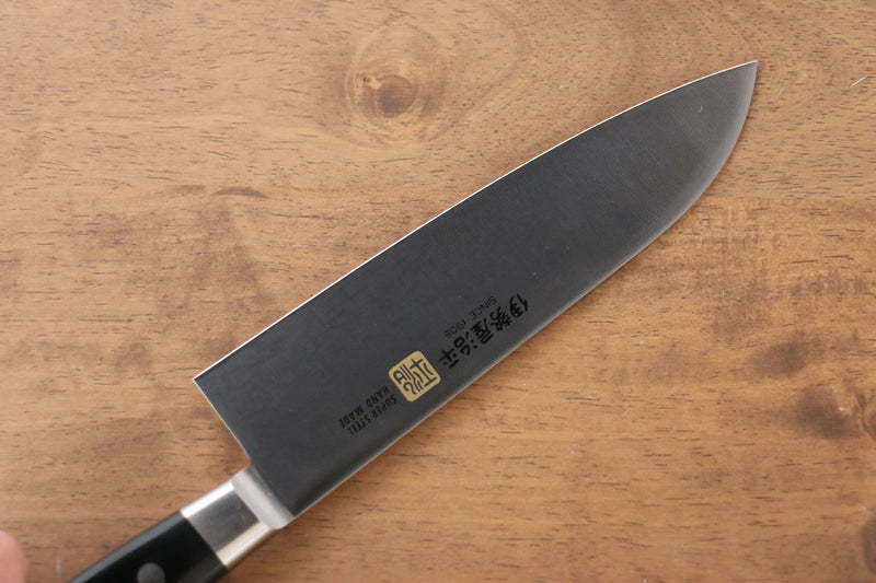 Isseya Molybdene Santoku  180mm Micarta noir Manipuler - japanny-FR