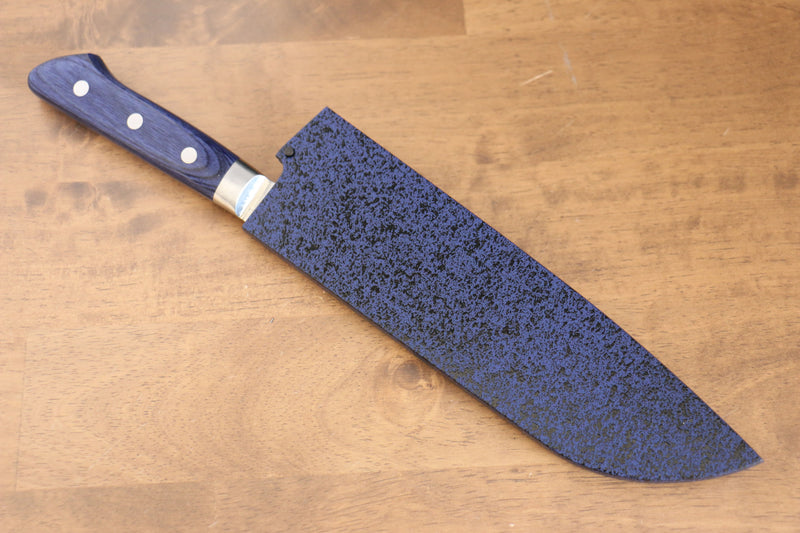 Bois de pakka bleu Gaine pour 180mm Santoku avec Cheville en contreplaqué Kaneko - japanny-FR