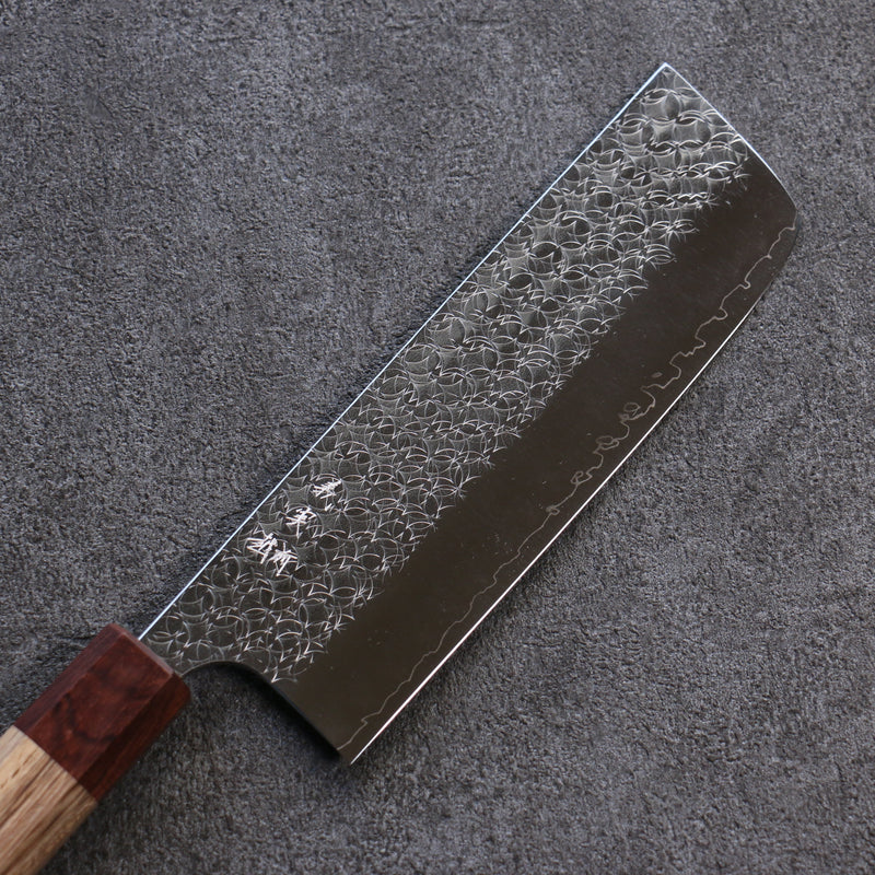 Yoshimi Kato Minamo R2/SG2 Martelé Nakiri  165mm Chêne Manipuler - japanny-FR