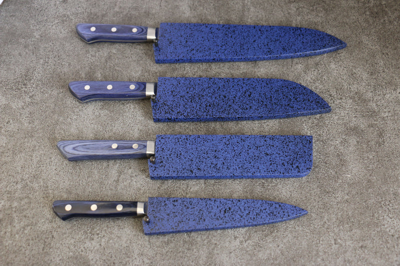 (Cyu) Bois de pakka bleu Gaine pour 180mm Nakiri avec Cheville en contreplaqué Kaneko - japanny-FR