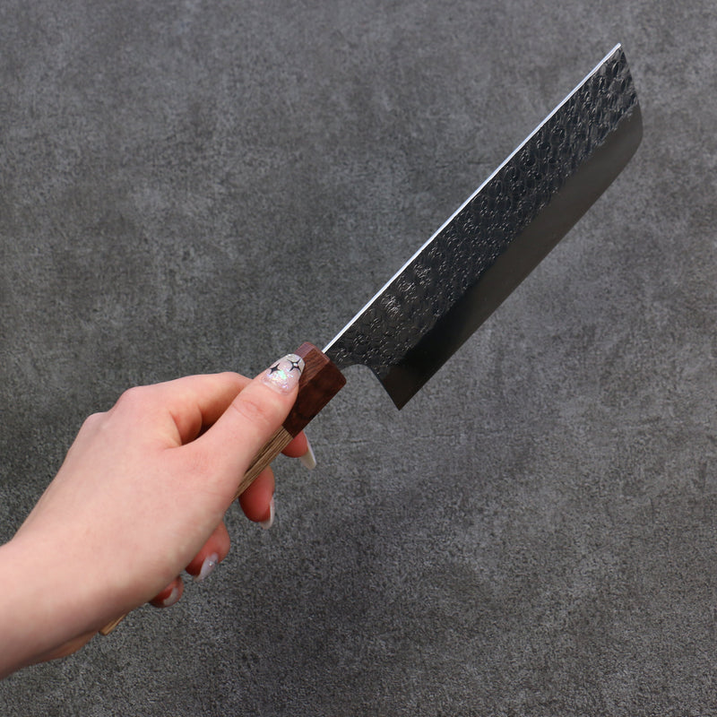 Yoshimi Kato Minamo R2/SG2 Martelé Nakiri  165mm Chêne Manipuler - japanny-FR