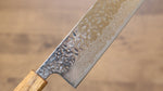 Seisuke Tsukikage AUS10 Migaki Terminé Damaacus martelé Kiritsuke  240mm Chêne Manipuler - japanny-FR