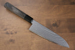 Kajin acier spécial au cobalt Damas Santoku  180mm Bois de pakka Gris Manipuler - japanny-FR